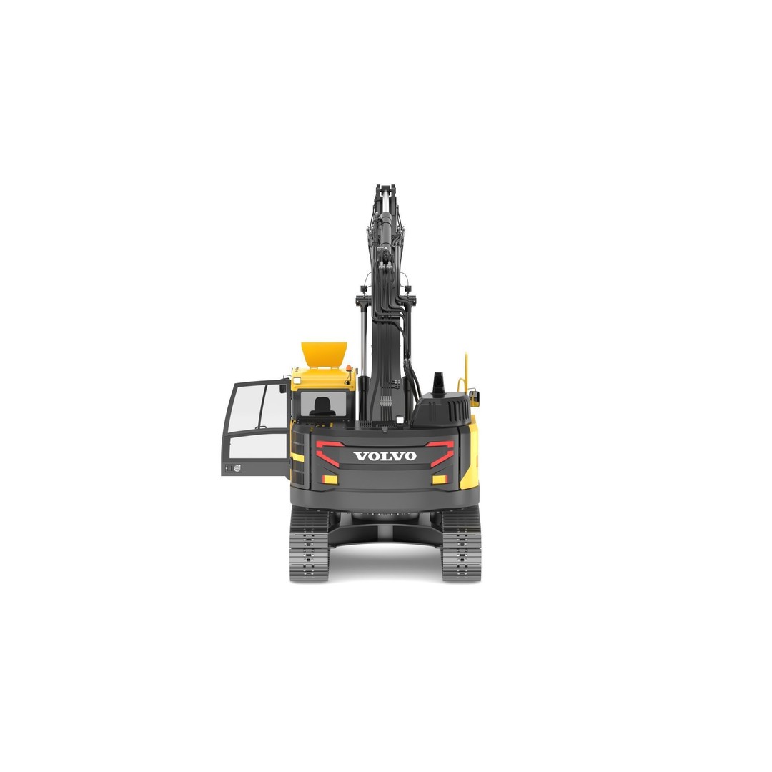 Volvo ECR 235 EL Excavator 3D Model – High Poly Rigged Asset, FBX, OBJ - View 8