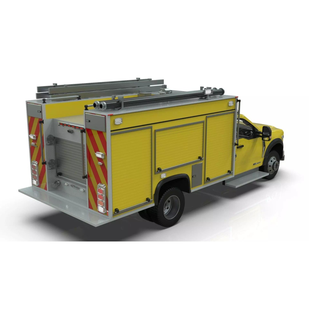 2024 F-600 Fire Truck 3D Model – High Poly Game Asset, FBX, PBR - View 11