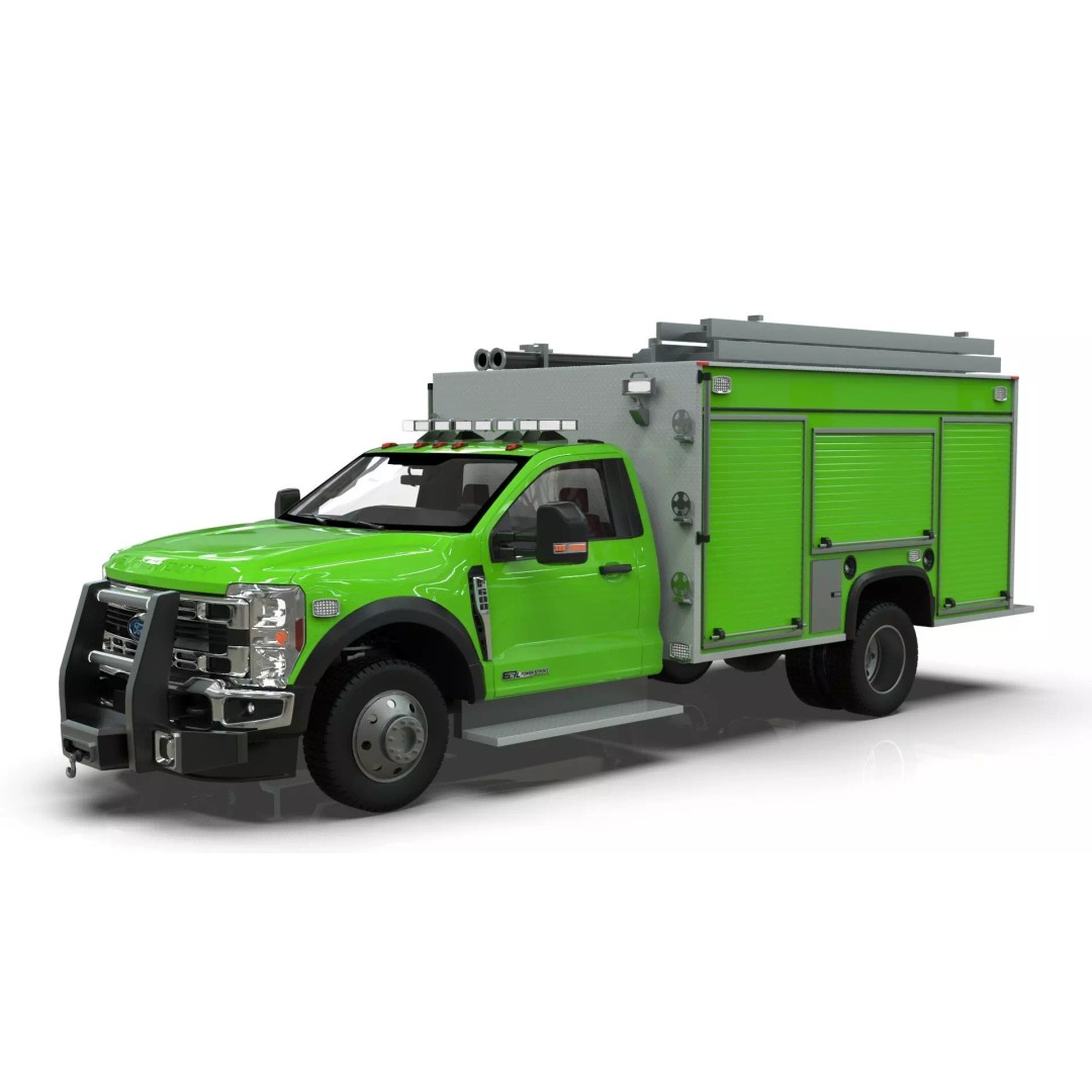2024 F-600 Fire Truck 3D Model – High Poly Game Asset, FBX, PBR - View 12