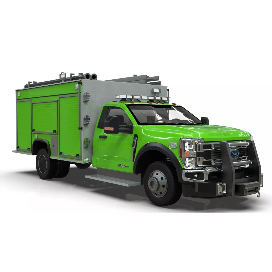 2024 F-600 Fire Truck 3D Model – High Poly Game Asset, FBX, PBR - View 14
