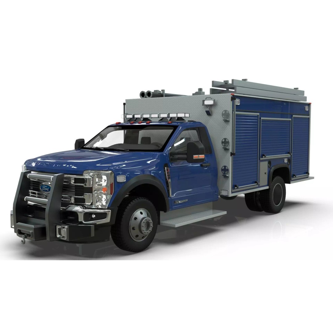 2024 F-600 Fire Truck 3D Model – High Poly Game Asset, FBX, PBR - View 15