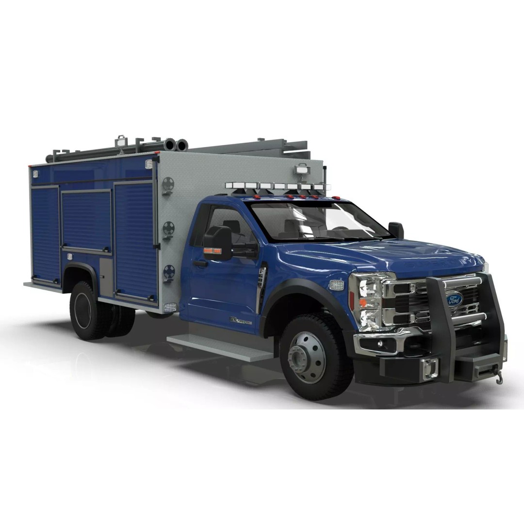 2024 F-600 Fire Truck 3D Model – High Poly Game Asset, FBX, PBR - View 16