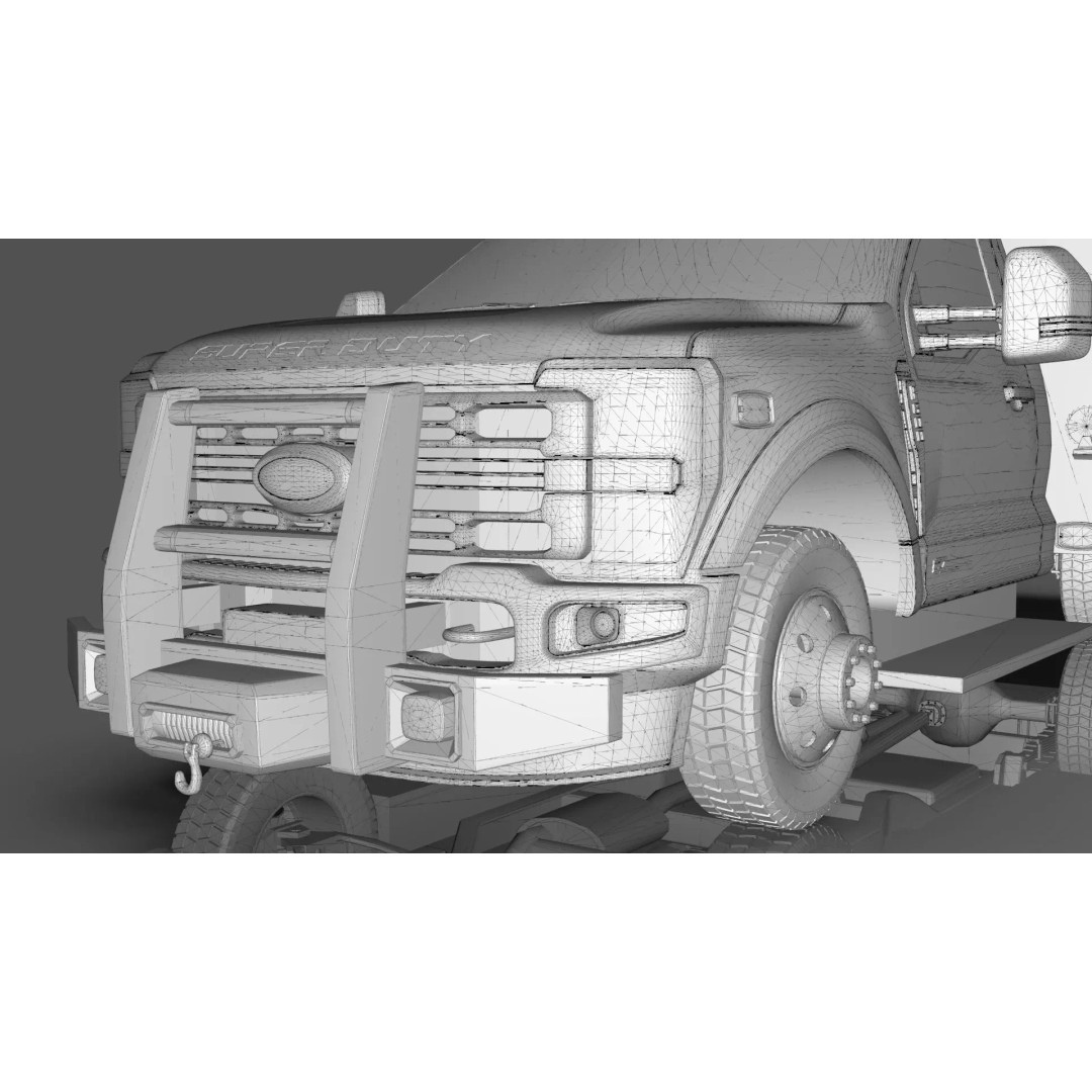 2024 F-600 Fire Truck 3D Model – High Poly Game Asset, FBX, PBR - View 28