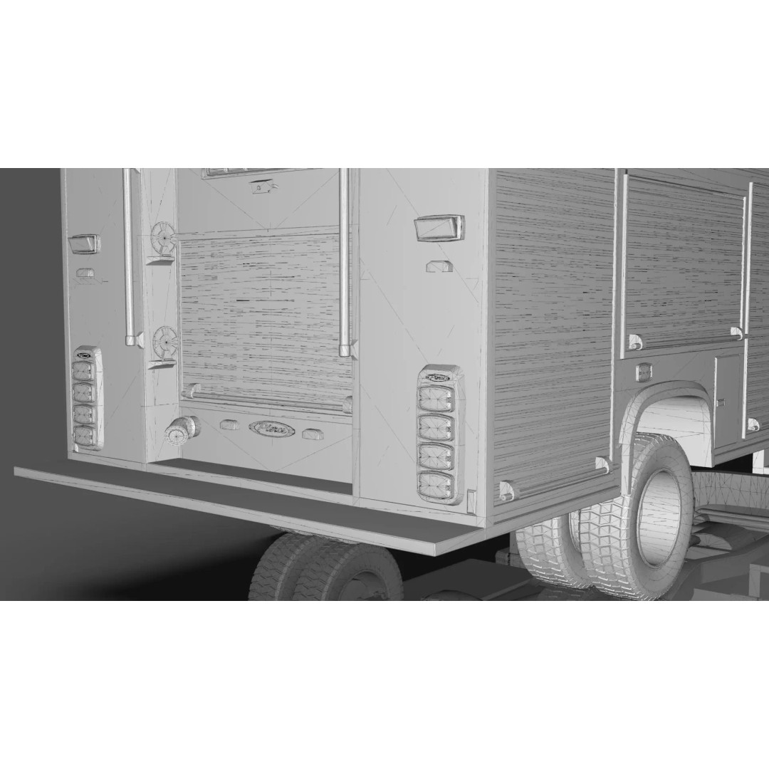 2024 F-600 Fire Truck 3D Model – High Poly Game Asset, FBX, PBR - View 30
