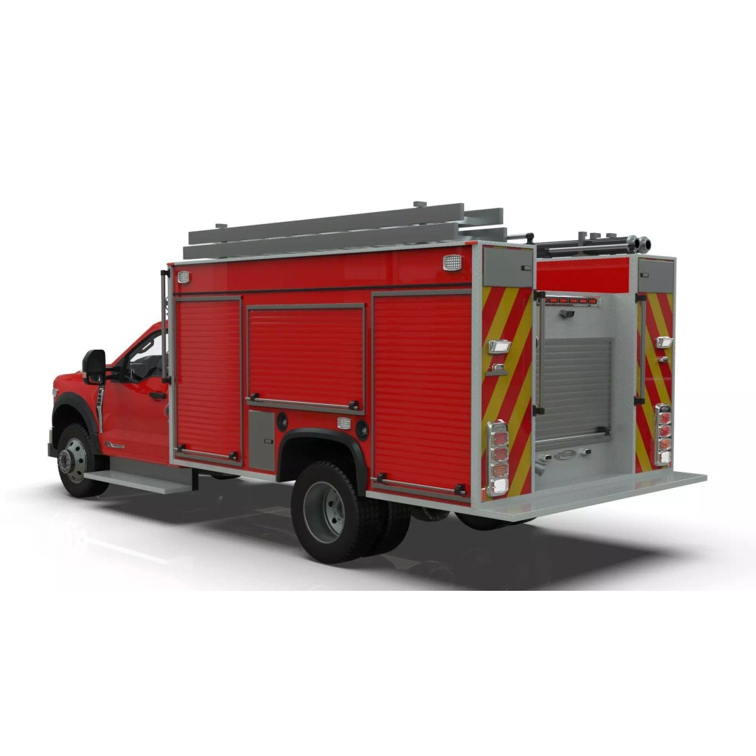 2024 F-600 Fire Truck 3D Model – High Poly Game Asset, FBX, PBR - View 4
