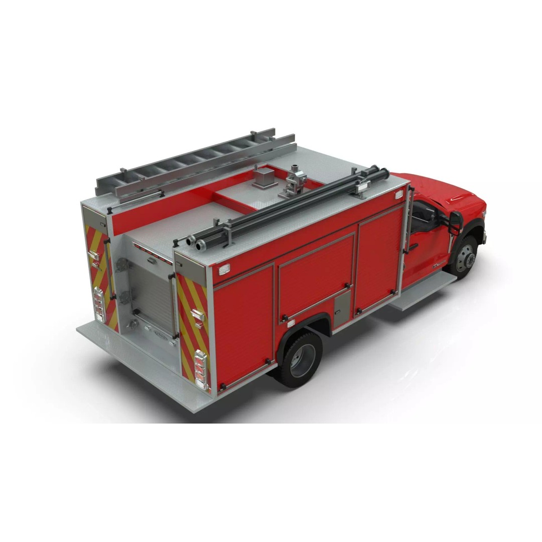 2024 F-600 Fire Truck 3D Model – High Poly Game Asset, FBX, PBR - View 5