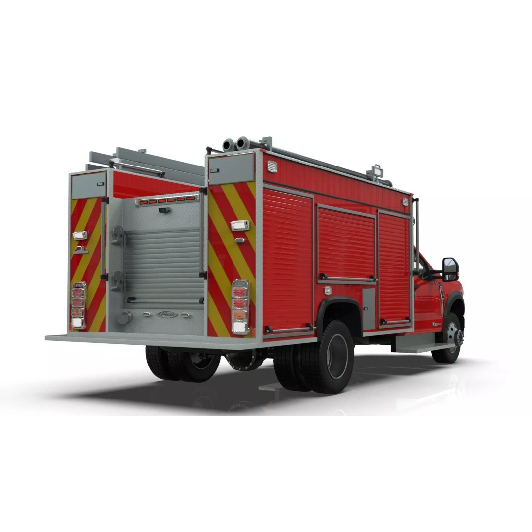 2024 F-600 Fire Truck 3D Model – High Poly Game Asset, FBX, PBR - View 6