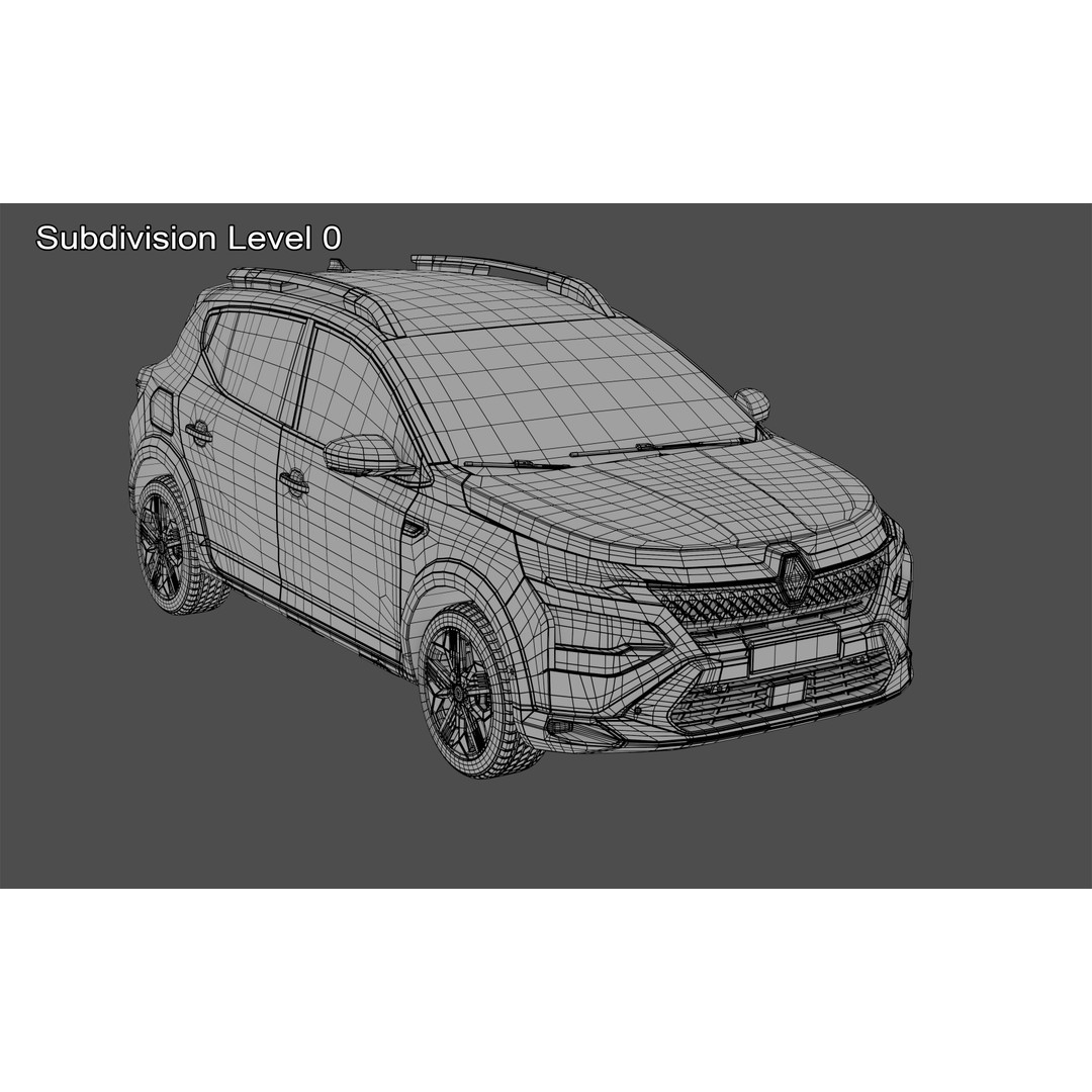 Renault Kardian 2024 3D Model – High Poly Vehicle for Archviz, FBX, Blender - View 13