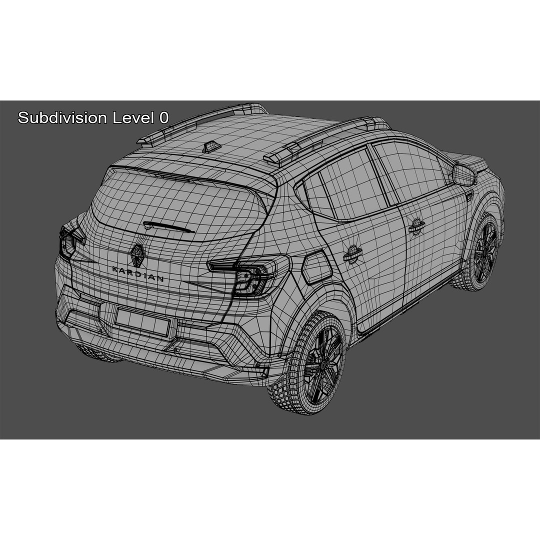 Renault Kardian 2024 3D Model – High Poly Vehicle for Archviz, FBX, Blender - View 14