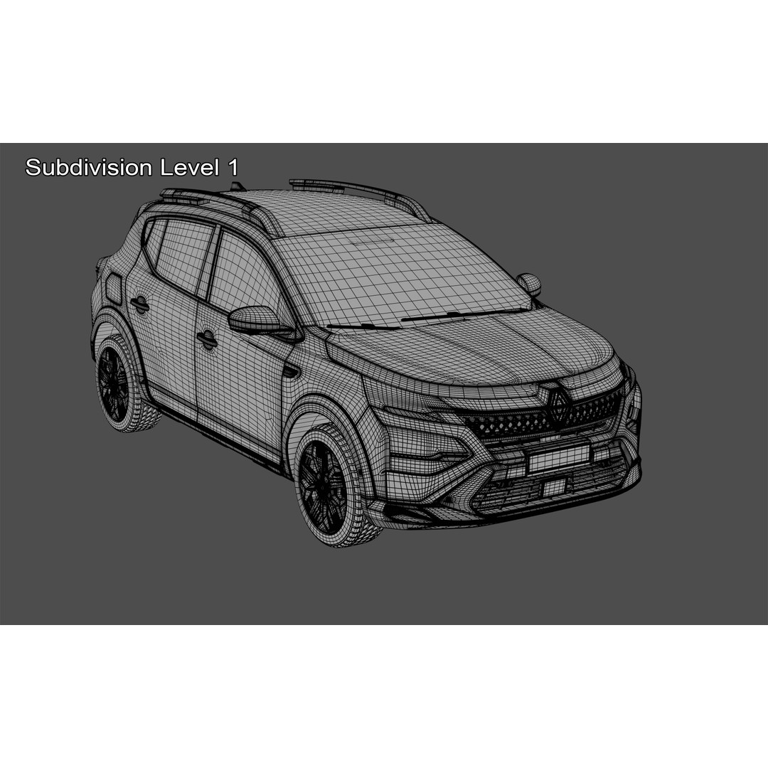 Renault Kardian 2024 3D Model – High Poly Vehicle for Archviz, FBX, Blender - View 15