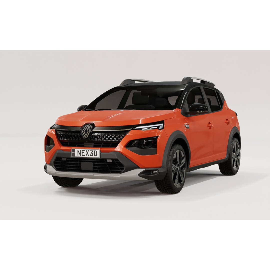 Renault Kardian 2024 3D Model – High Poly Vehicle for Archviz, FBX, Blender - View 3