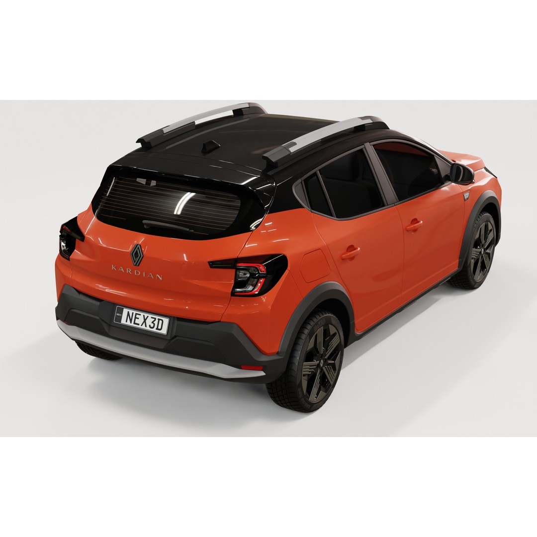 Renault Kardian 2024 3D Model – High Poly Vehicle for Archviz, FBX, Blender - View 9