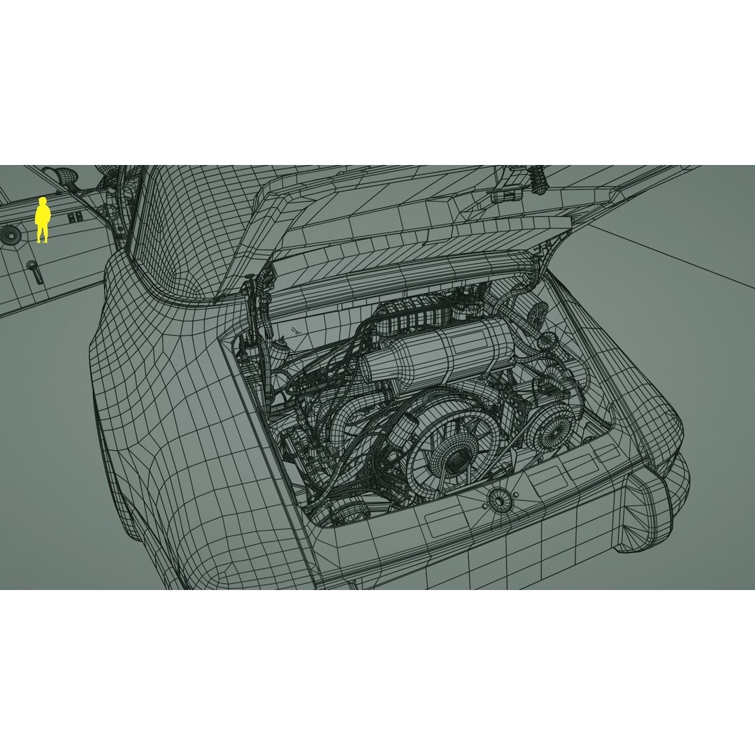 Porsche 911 Targa 3D Model – Low Poly Outlaw Design, Game Ready - View 19