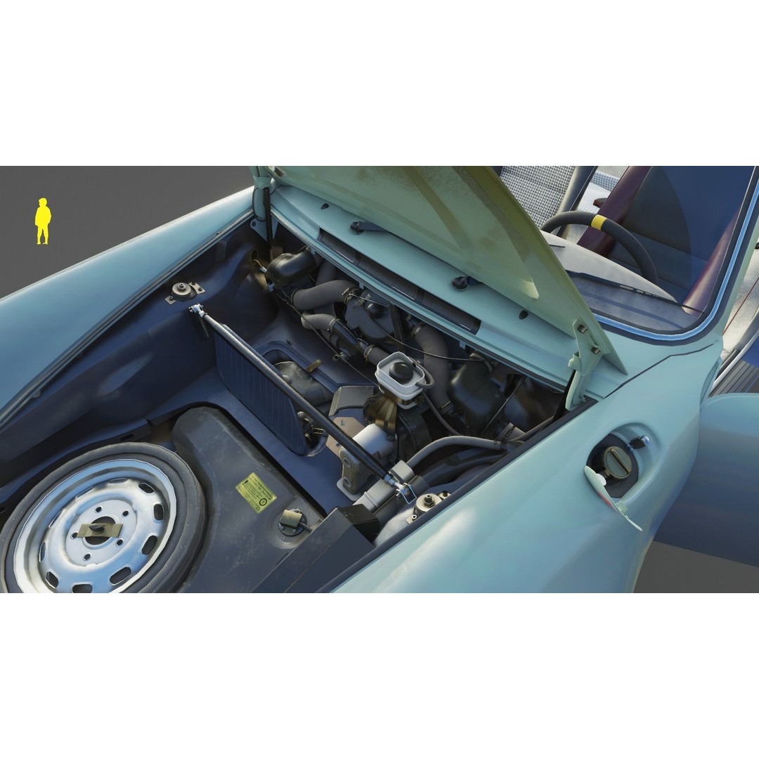 Porsche 911 Targa 3D Model – Low Poly Outlaw Design, Game Ready - View 6