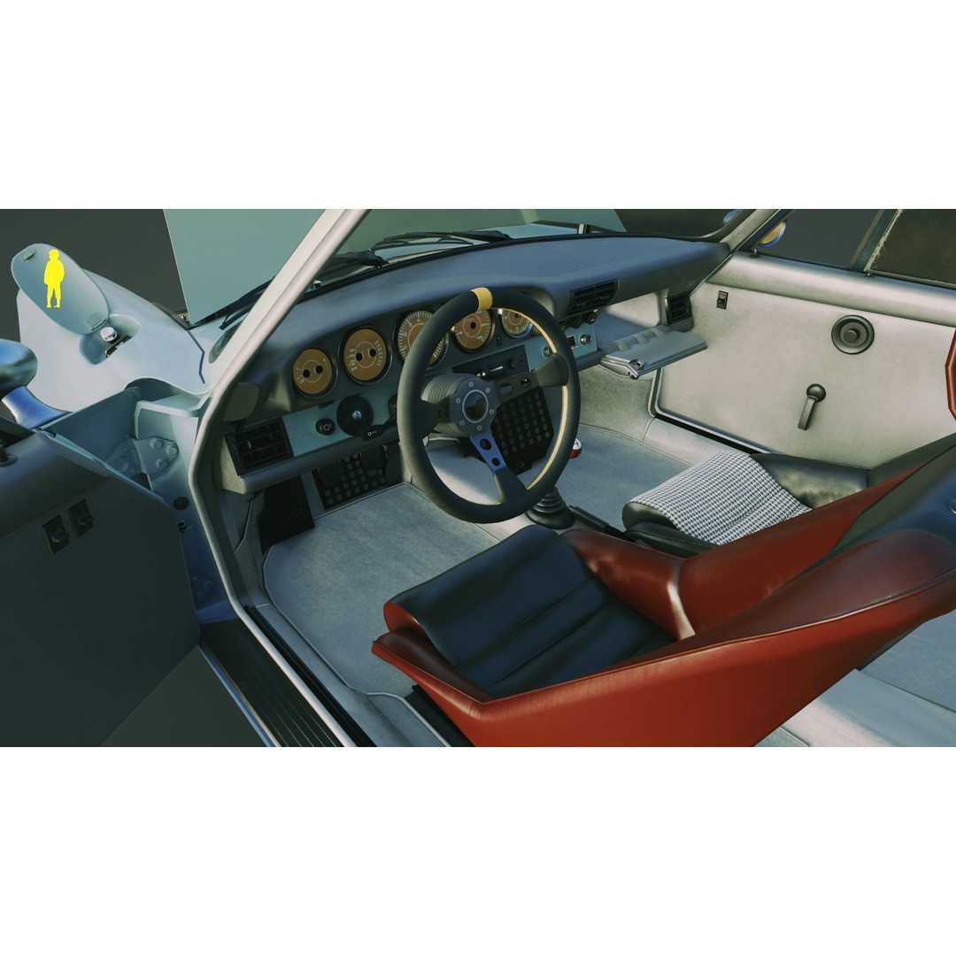 Porsche 911 Targa 3D Model – Low Poly Outlaw Design, Game Ready - View 7
