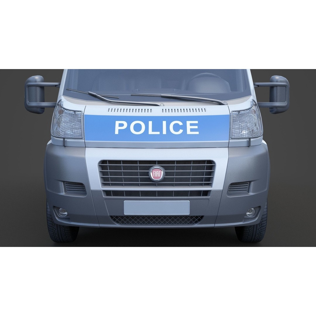 Police Van 3D Model – Detailed Vehicle for Animation, FBX & OBJ - View 15