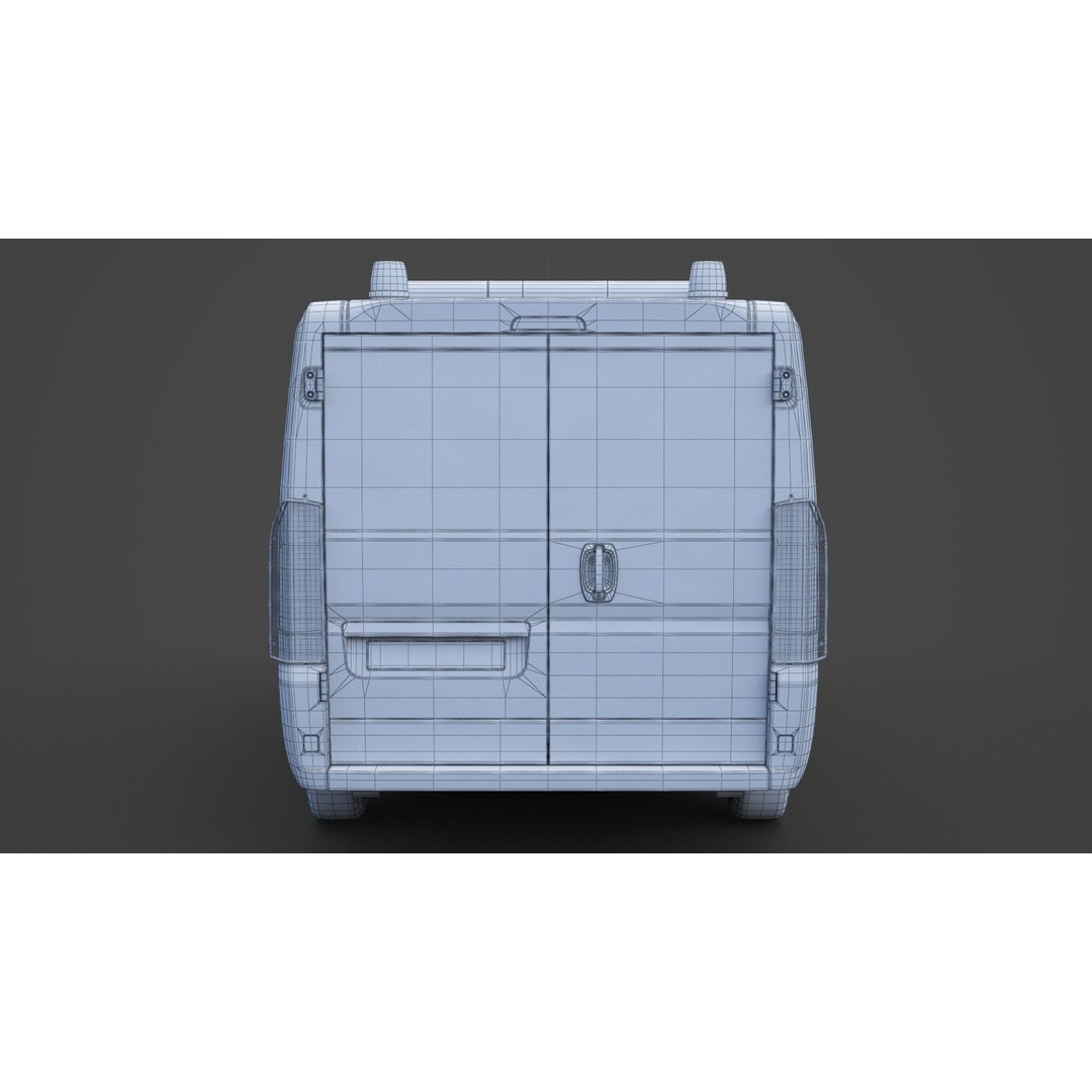 Police Van 3D Model – Detailed Vehicle for Animation, FBX & OBJ - View 24
