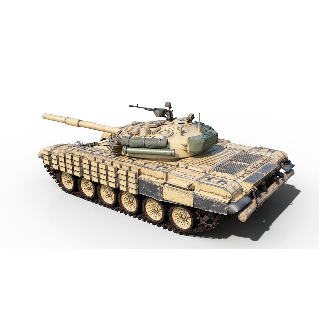 T-72 Main Battle Tank 3D Model – Low Poly PBR Asset, FBX - View 11