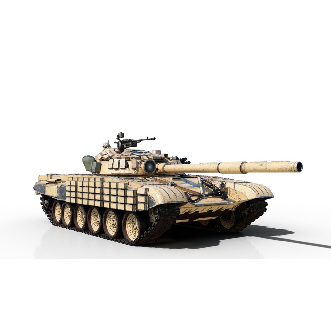 T-72 Main Battle Tank 3D Model – Low Poly PBR Asset, FBX - View 12