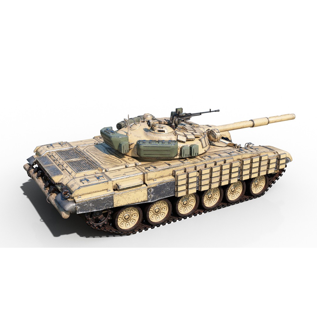 T-72 Main Battle Tank 3D Model – Low Poly PBR Asset, FBX - View 13