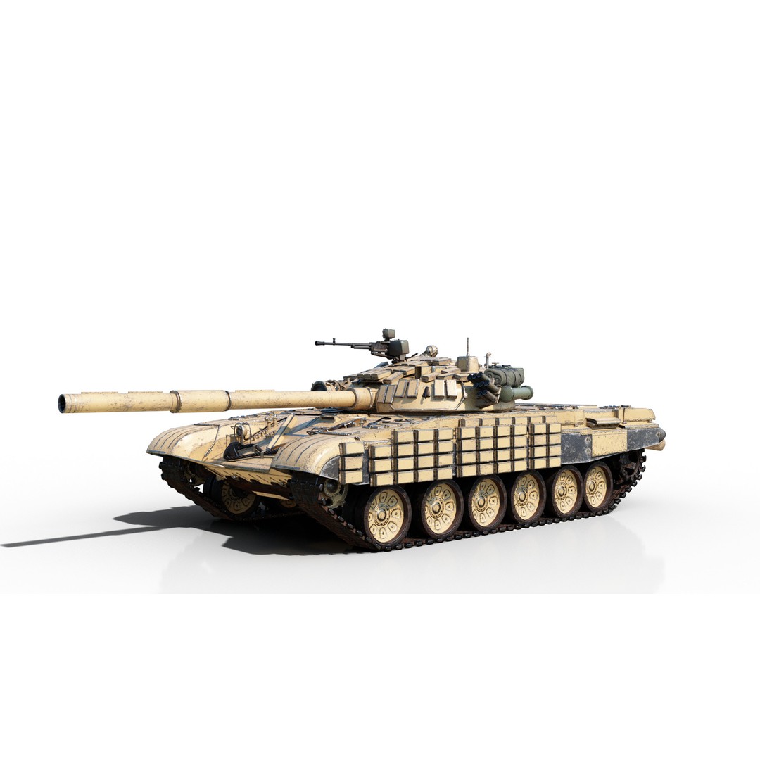 T-72 Main Battle Tank 3D Model – Low Poly PBR Asset, FBX - View 14