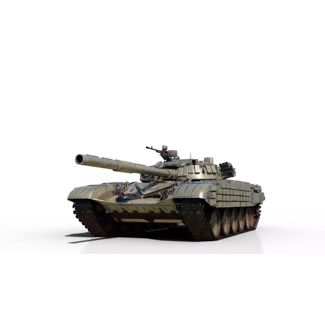 T-72 Main Battle Tank 3D Model – Low Poly PBR Asset, FBX - View 2