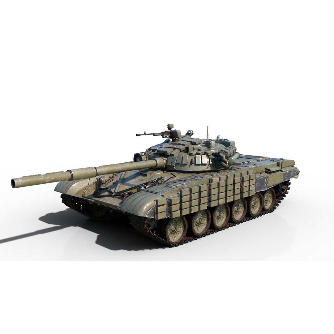 T-72 Main Battle Tank 3D Model – Low Poly PBR Asset, FBX - View 3
