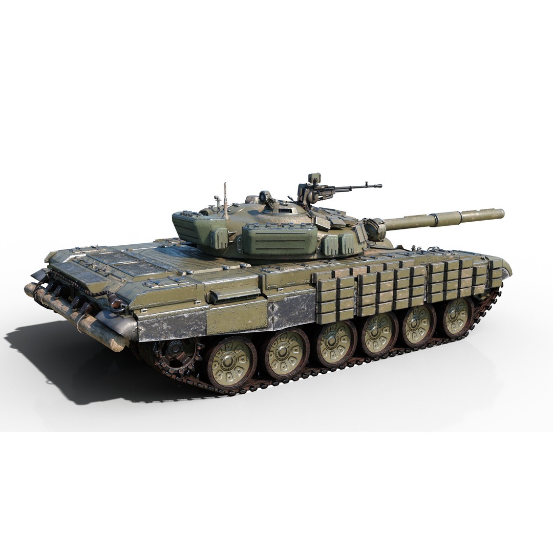 T-72 Main Battle Tank 3D Model – Low Poly PBR Asset, FBX - View 4