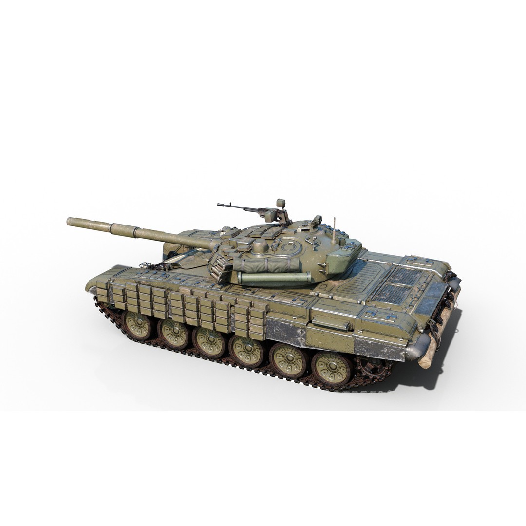 T-72 Main Battle Tank 3D Model – Low Poly PBR Asset, FBX - View 5