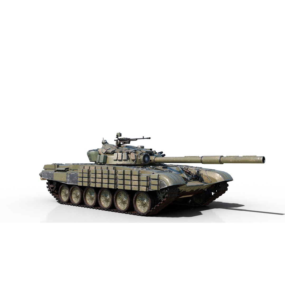T-72 Main Battle Tank 3D Model – Low Poly PBR Asset, FBX - View 6