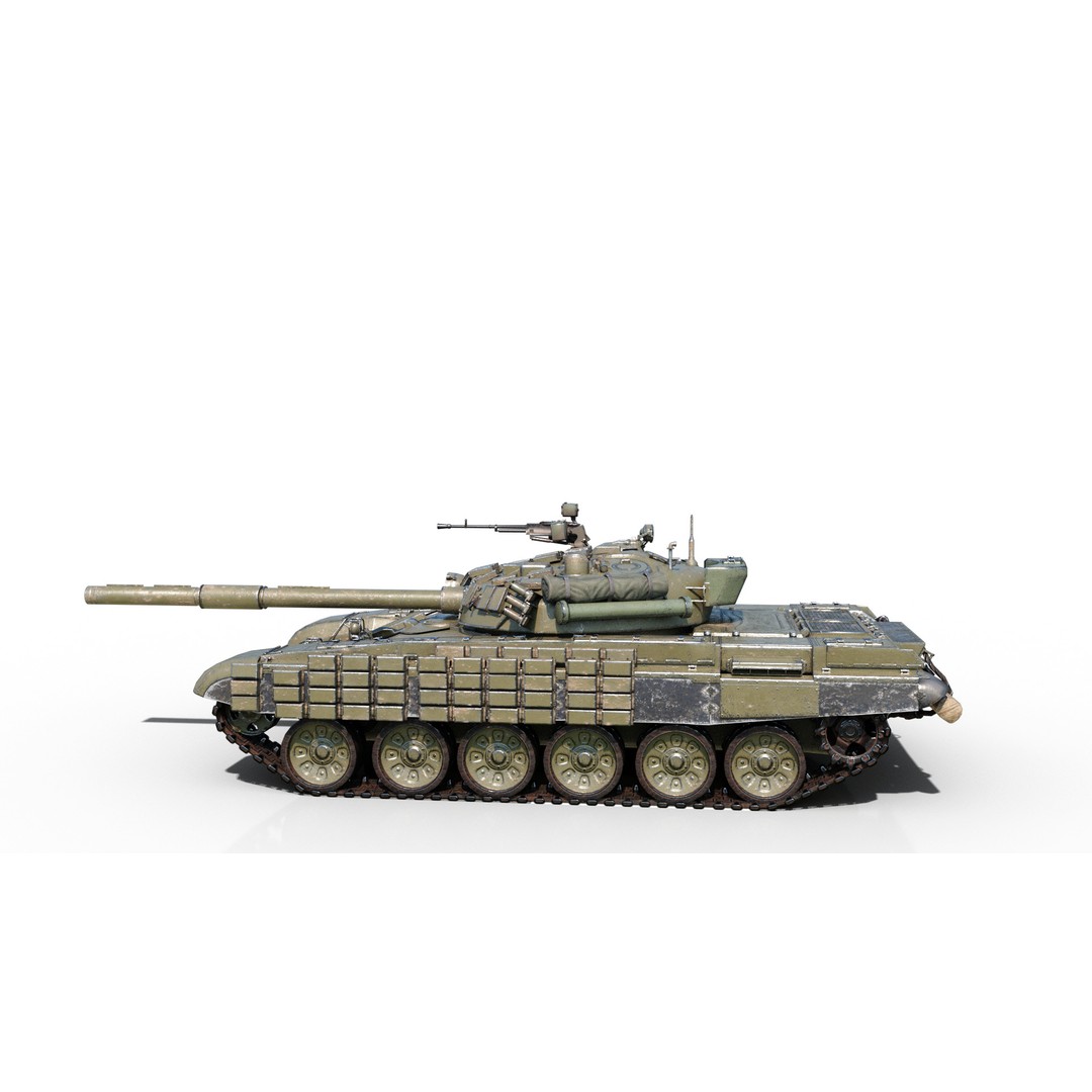 T-72 Main Battle Tank 3D Model – Low Poly PBR Asset, FBX - View 7