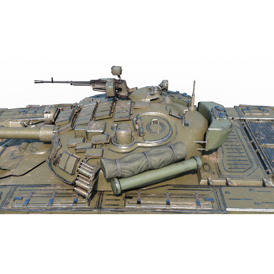 T-72 Main Battle Tank 3D Model – Low Poly PBR Asset, FBX - View 8