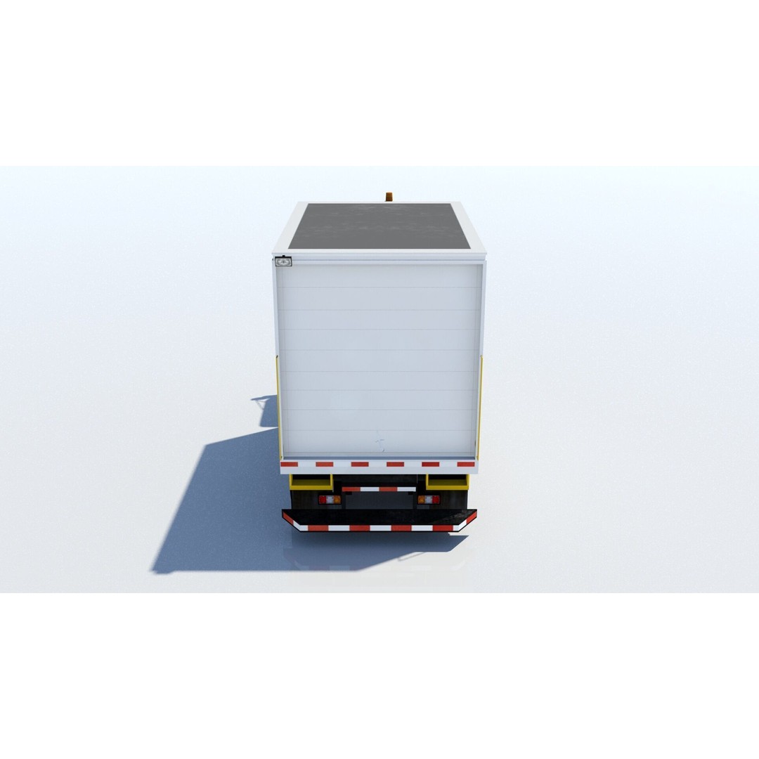 Catering Truck 3D Model – Low Poly Game Asset, Blank Texture - View 5