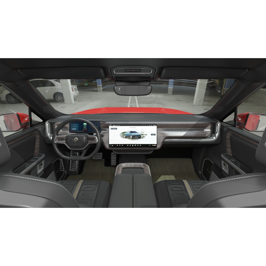 2023 Rivian R1S Quad Motor Red 3D Model – High Poly PBR SUV, FBX, OBJ - View 12