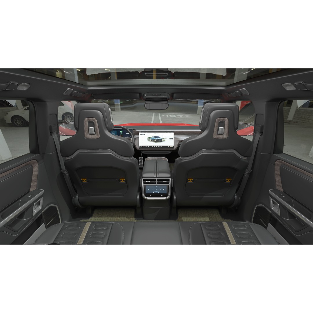 2023 Rivian R1S Quad Motor Red 3D Model – High Poly PBR SUV, FBX, OBJ - View 13
