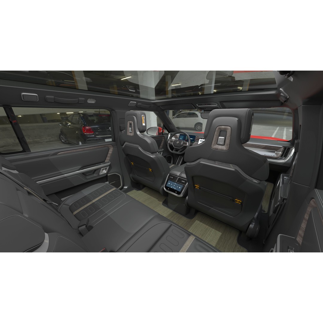 2023 Rivian R1S Quad Motor Red 3D Model – High Poly PBR SUV, FBX, OBJ - View 15