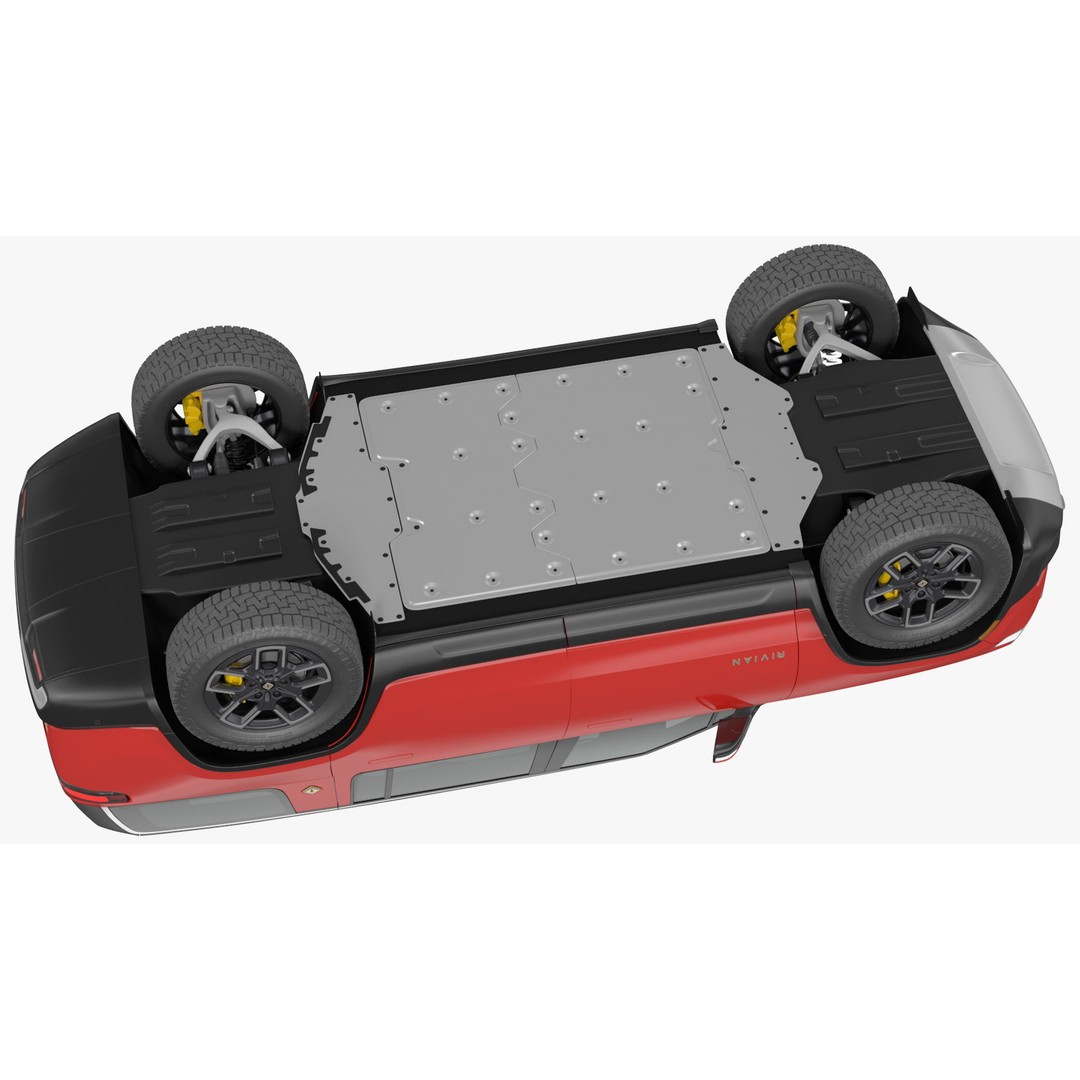 2023 Rivian R1S Quad Motor Red 3D Model – High Poly PBR SUV, FBX, OBJ - View 30
