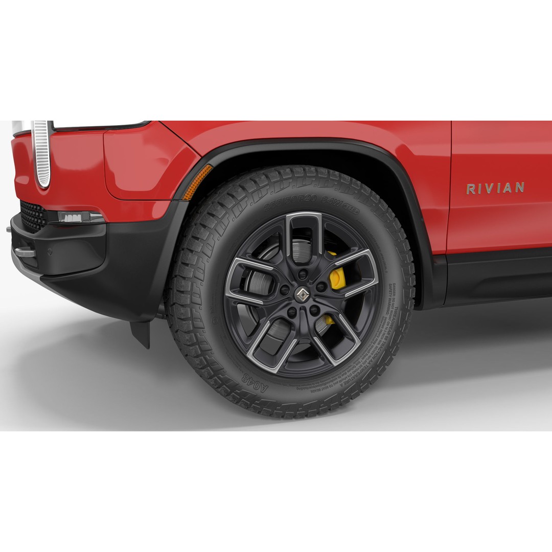 2023 Rivian R1S Quad Motor Red 3D Model – High Poly PBR SUV, FBX, OBJ - View 36