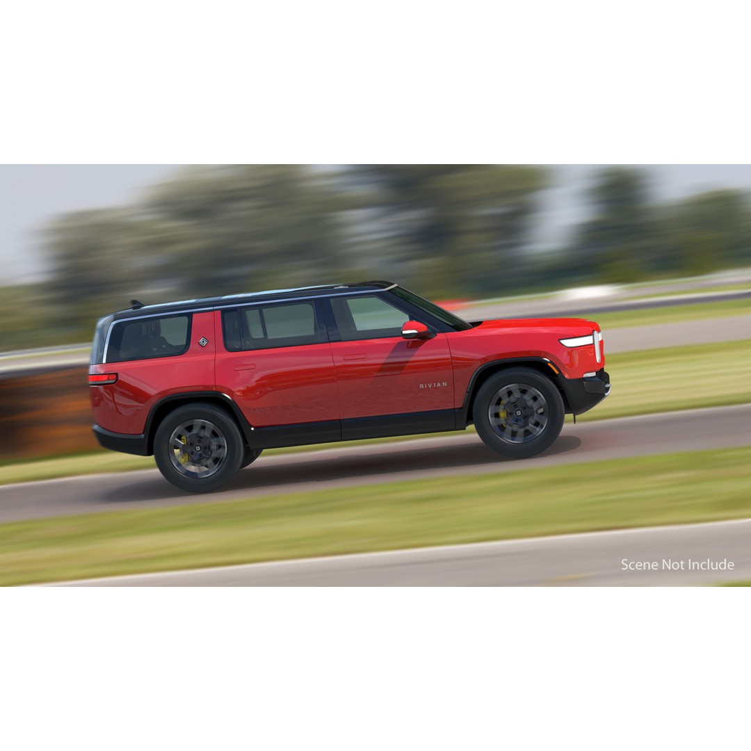 2023 Rivian R1S Quad Motor Red 3D Model – High Poly PBR SUV, FBX, OBJ - View 4
