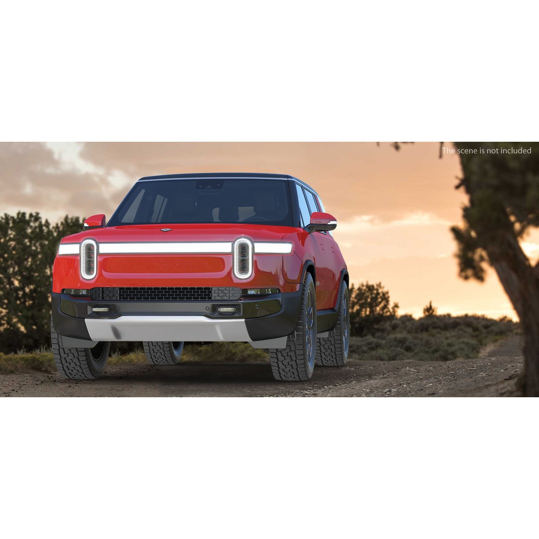 2023 Rivian R1S Quad Motor Red 3D Model – High Poly PBR SUV, FBX, OBJ - View 5