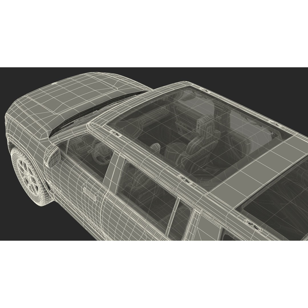 2023 Rivian R1S Quad Motor Red 3D Model – High Poly PBR SUV, FBX, OBJ - View 50
