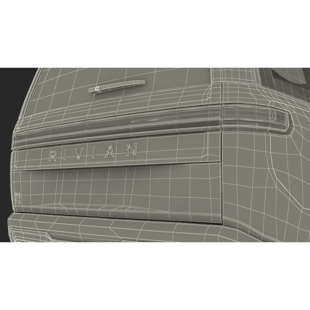 2023 Rivian R1S Quad Motor Red 3D Model – High Poly PBR SUV, FBX, OBJ - View 51