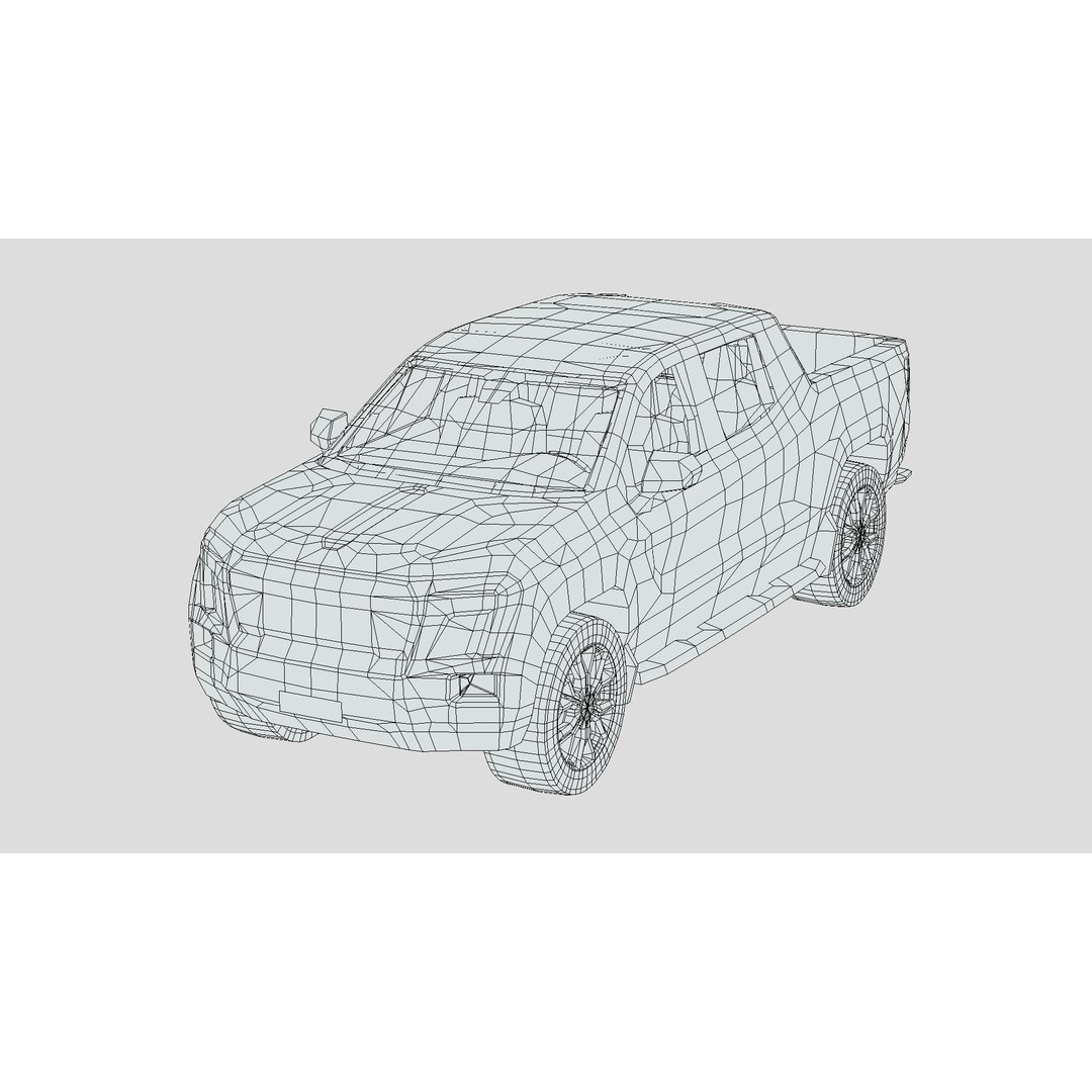GMC Sierra EV 2024 3D Model – Low Poly Game Asset, FBX & PBR Textures - View 7
