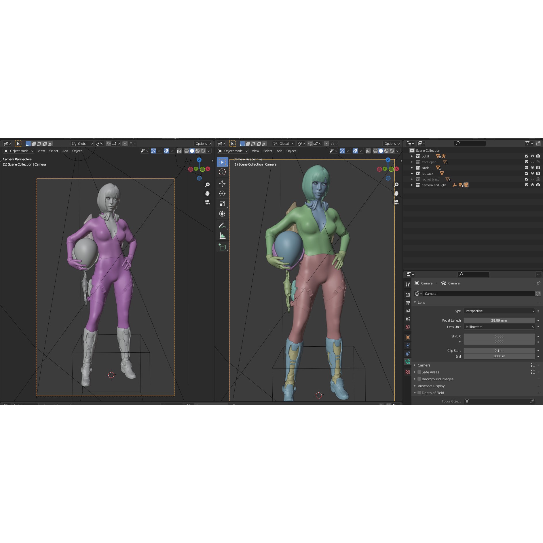 Astro Space Girl - Game-Ready 3D Model