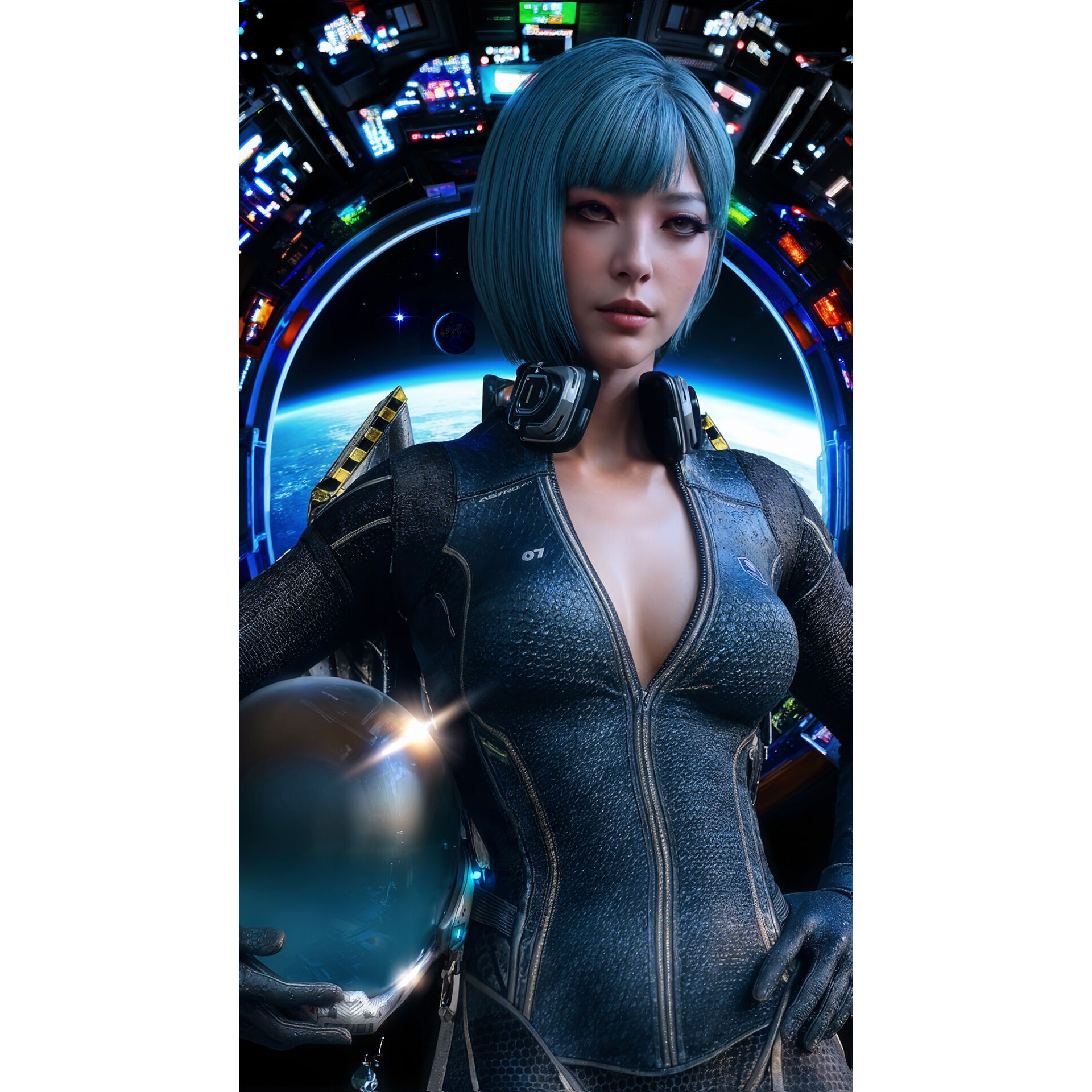 Astro Space Girl - Game-Ready 3D Model - View 12