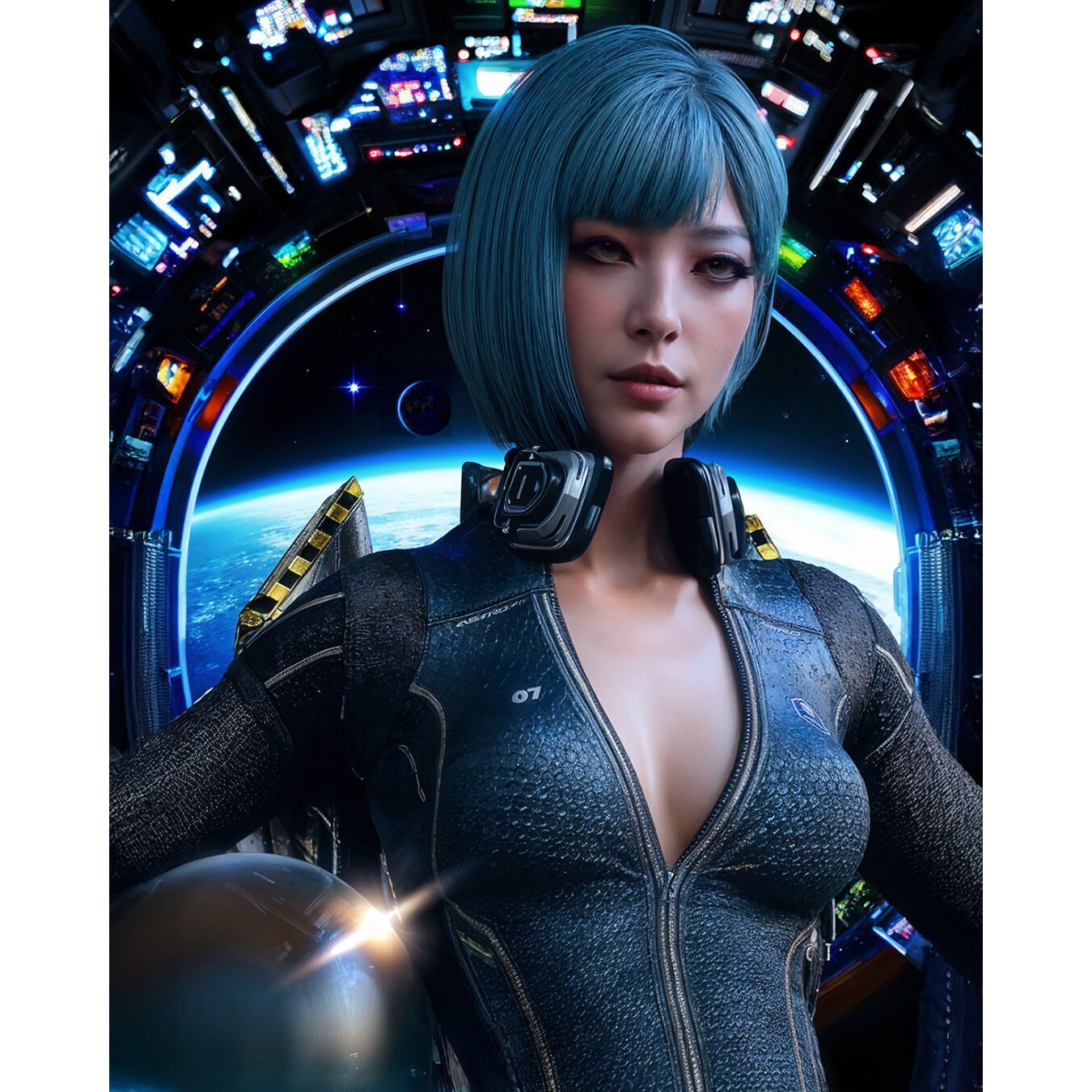 Astro Space Girl - Game-Ready 3D Model - View 3