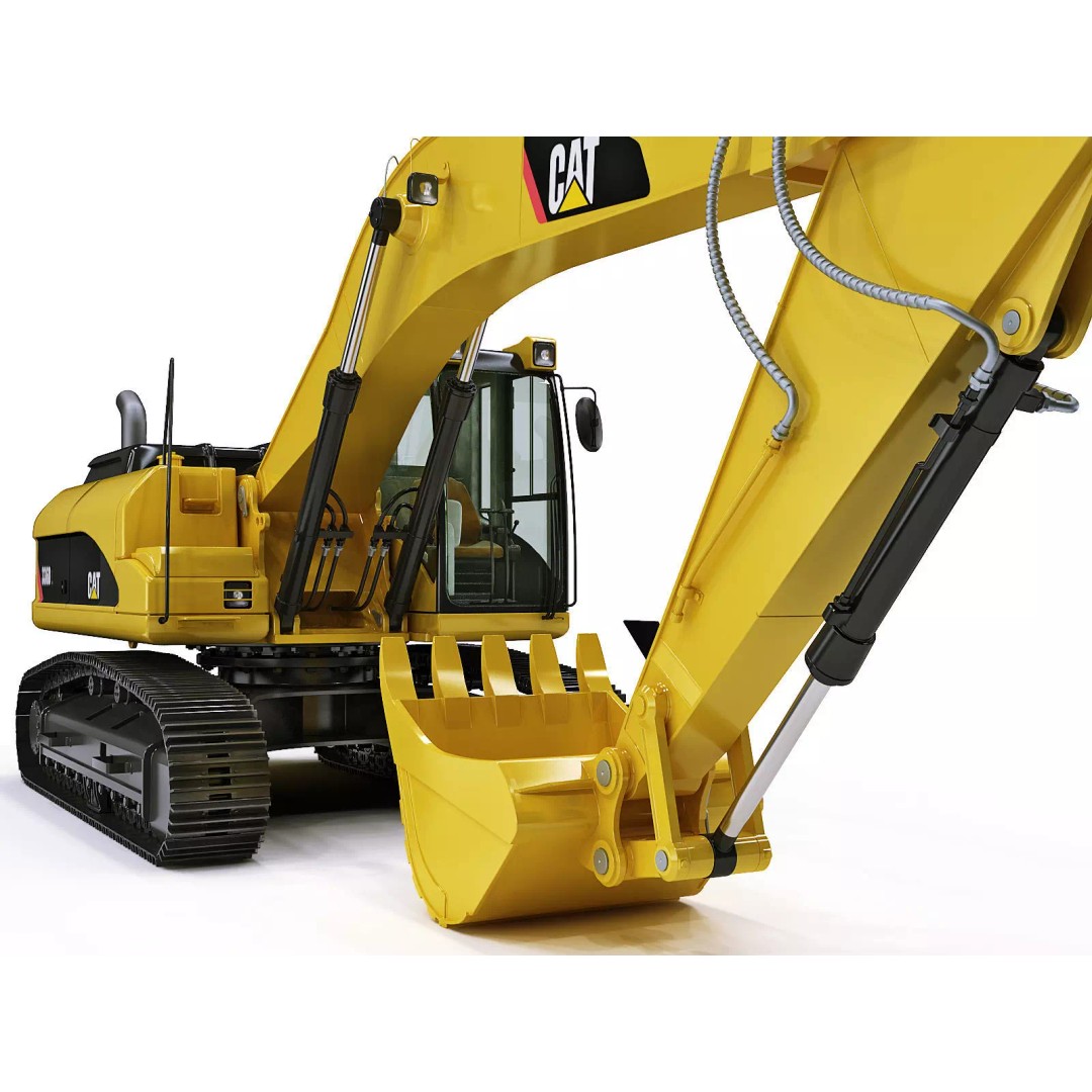 Crawler Excavator 3D Model – Detailed High Poly Asset, FBX, OBJ, Max - View 10