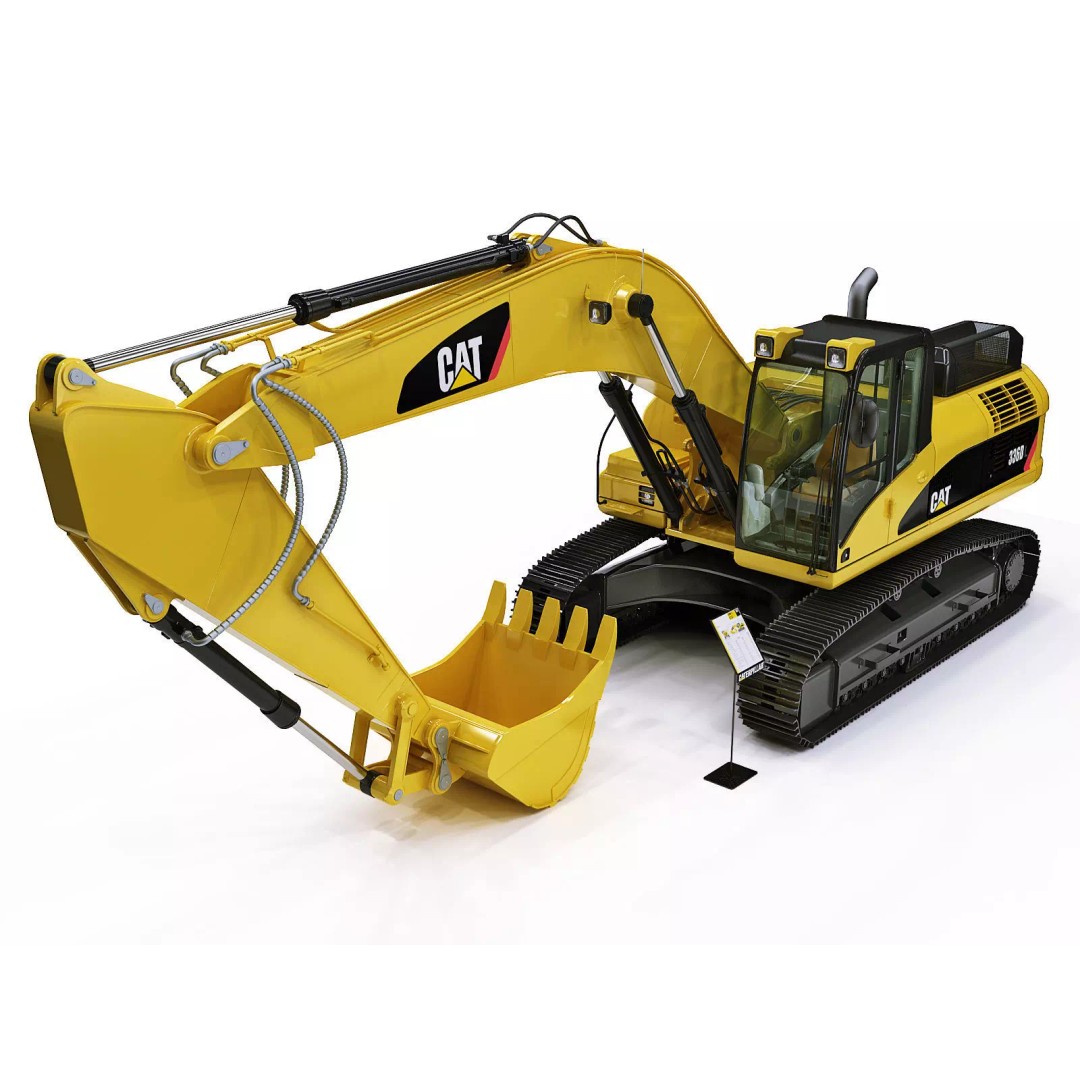 Crawler Excavator 3D Model – Detailed High Poly Asset, FBX, OBJ, Max - View 11