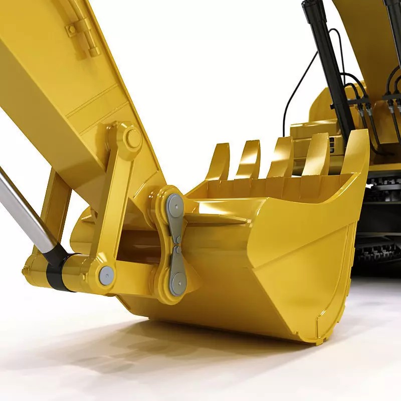 Crawler Excavator 3D Model – Detailed High Poly Asset, FBX, OBJ, Max - View 13