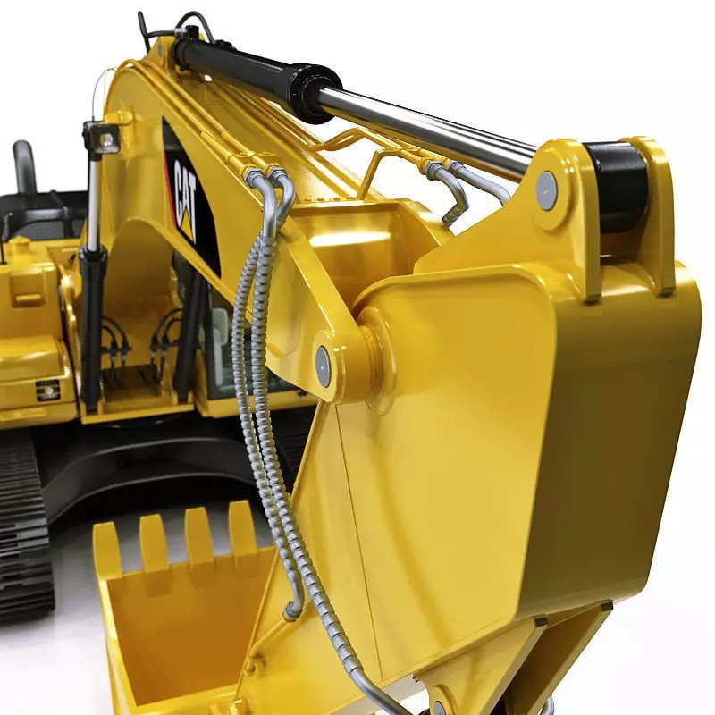 Crawler Excavator 3D Model – Detailed High Poly Asset, FBX, OBJ, Max - View 14